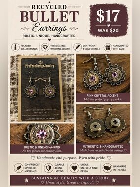 Recycled Bullet Earrings